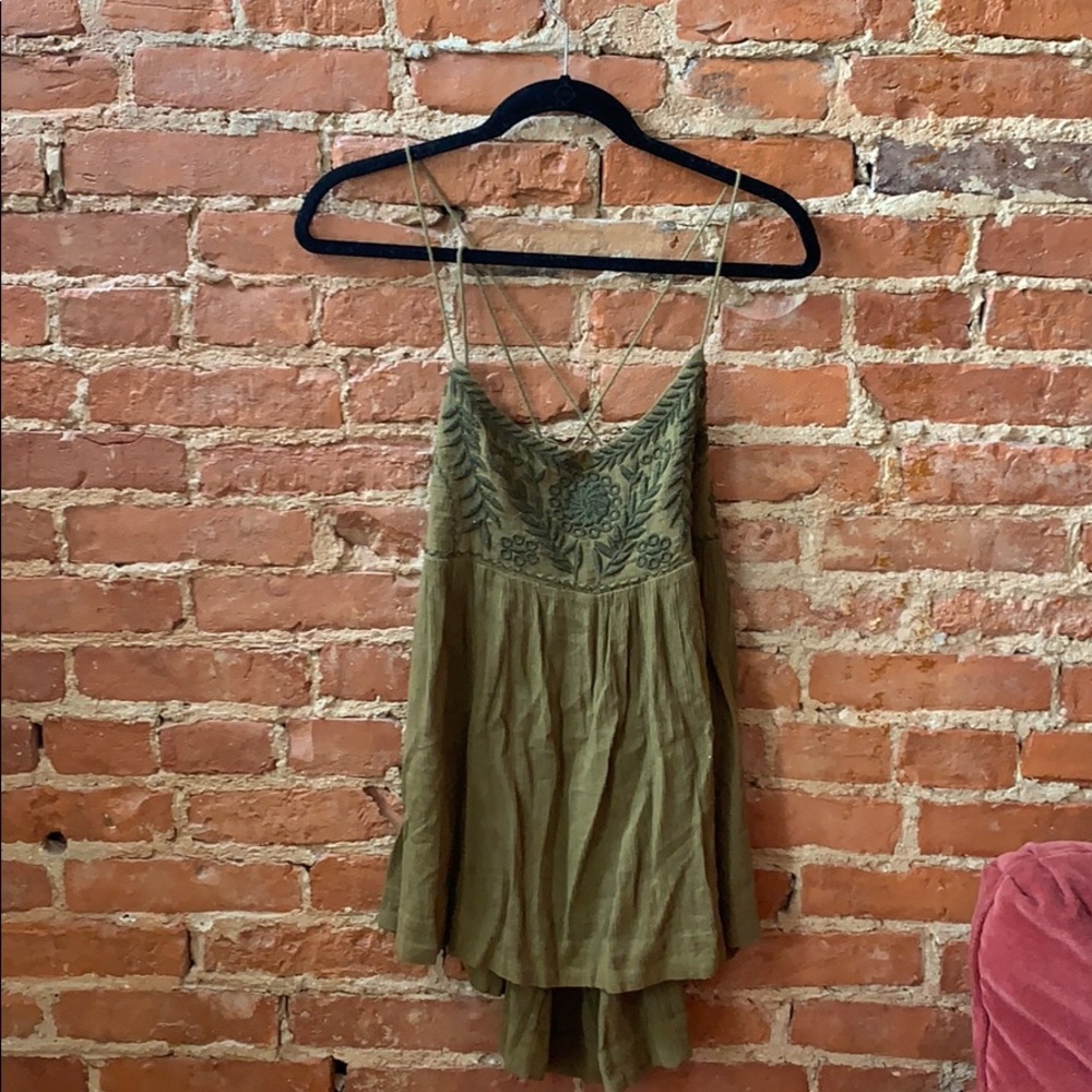 Free people flowy embroidered top